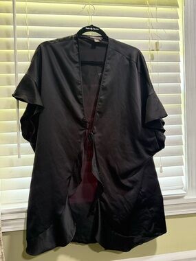Victoria's Secret Black Satin Kimono